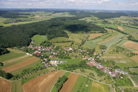 Der Ortsteil Münchhöf-Homberg aus der Vogelperspektive